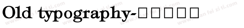 Old typography字体转换